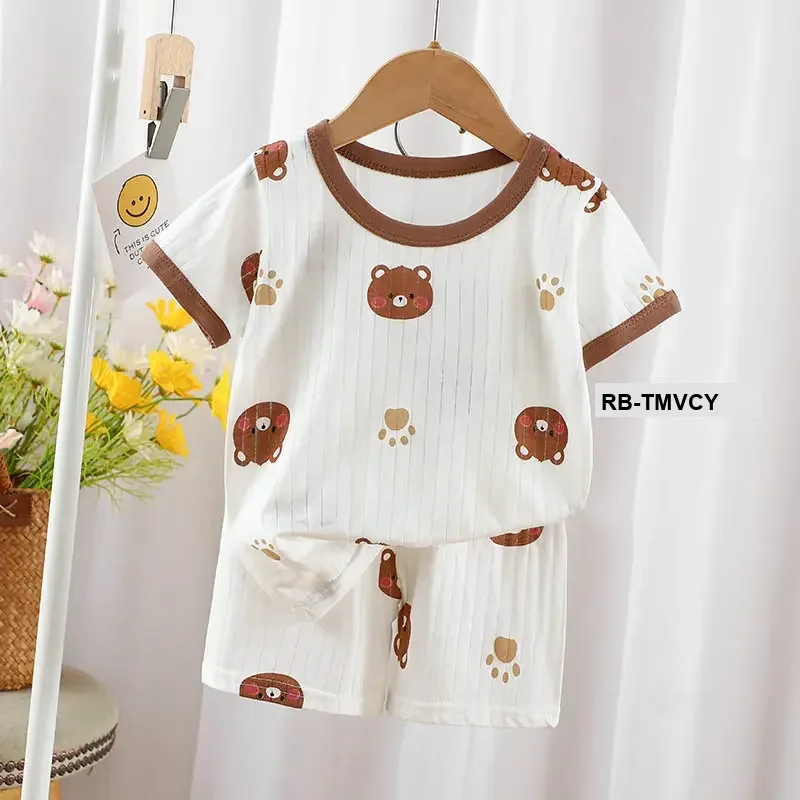 Roam Style Baby Summer T-Shirt Set - Brown Bear