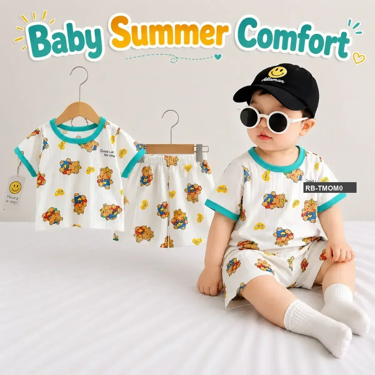 Roam Style Baby Summer T-Shirt Set - Love Bear