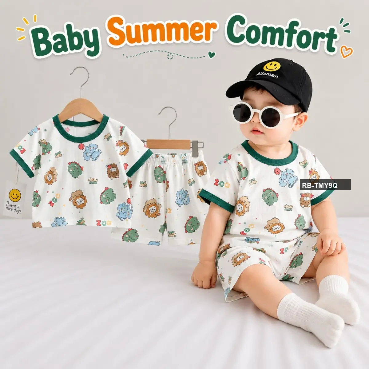 Roam Style Baby Summer T-Shirt Set - Zoo
