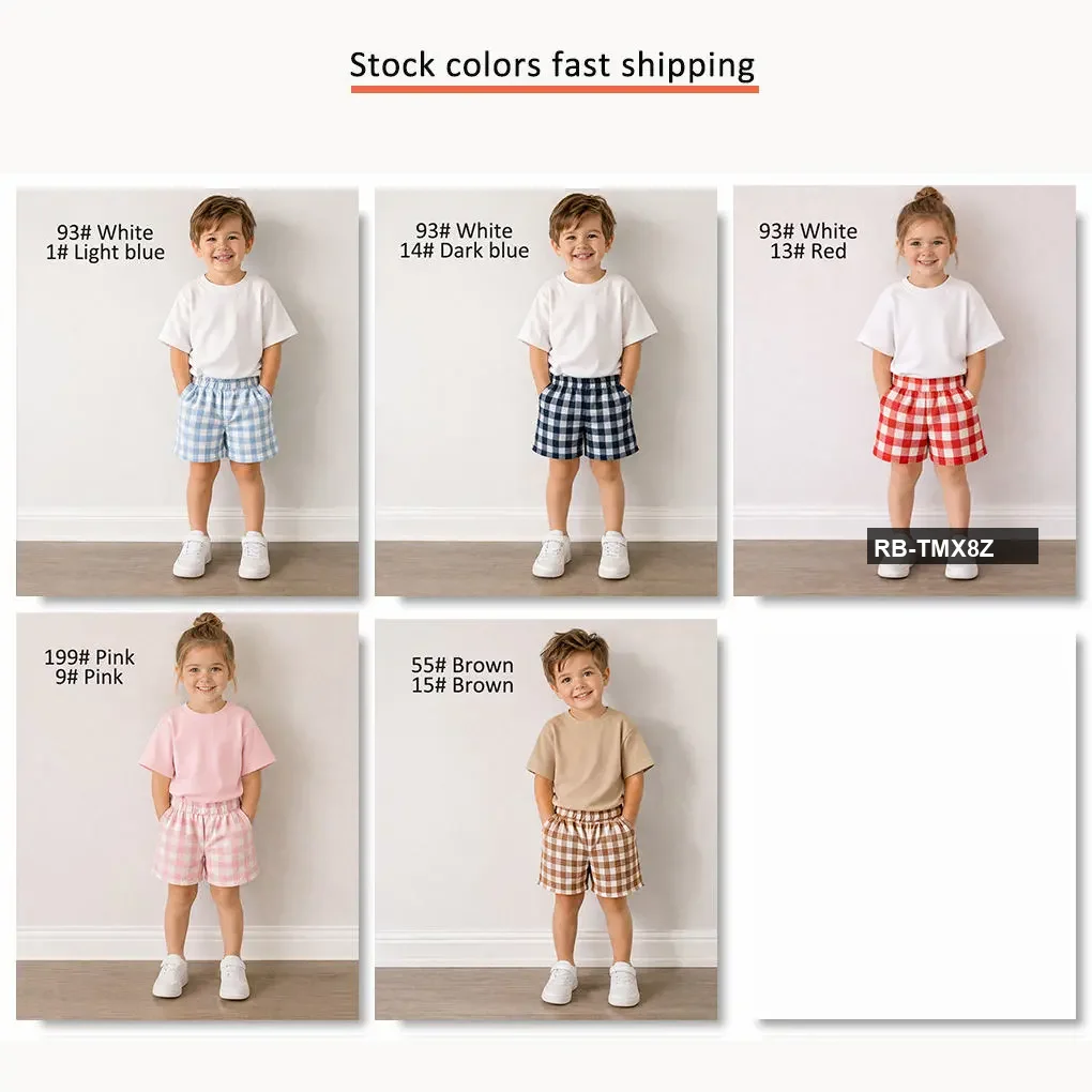 Premium white T-Shirt + Blue-White Check Pant Set