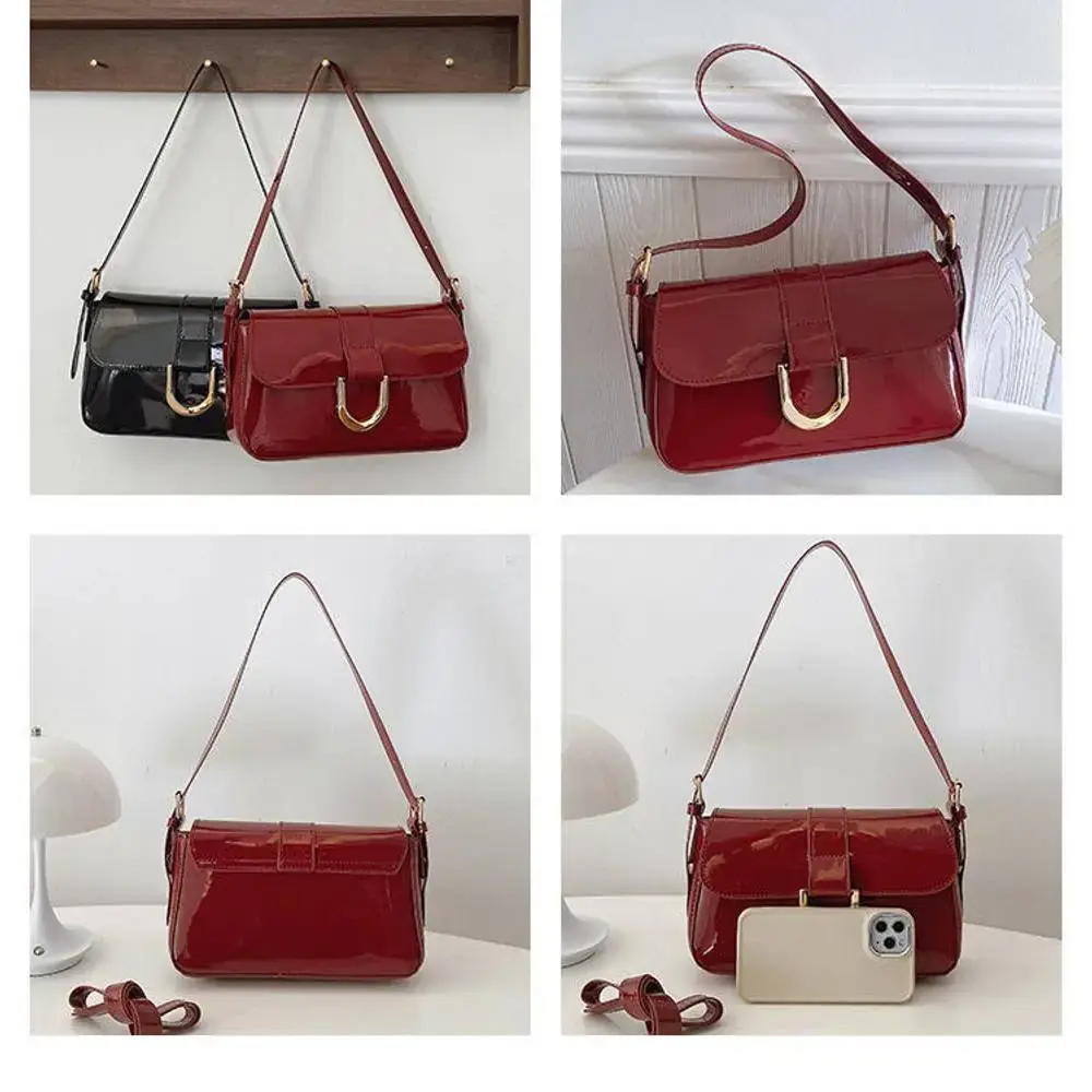 Glossy Muse Bag – Trendy Patent Leather Statement Purse